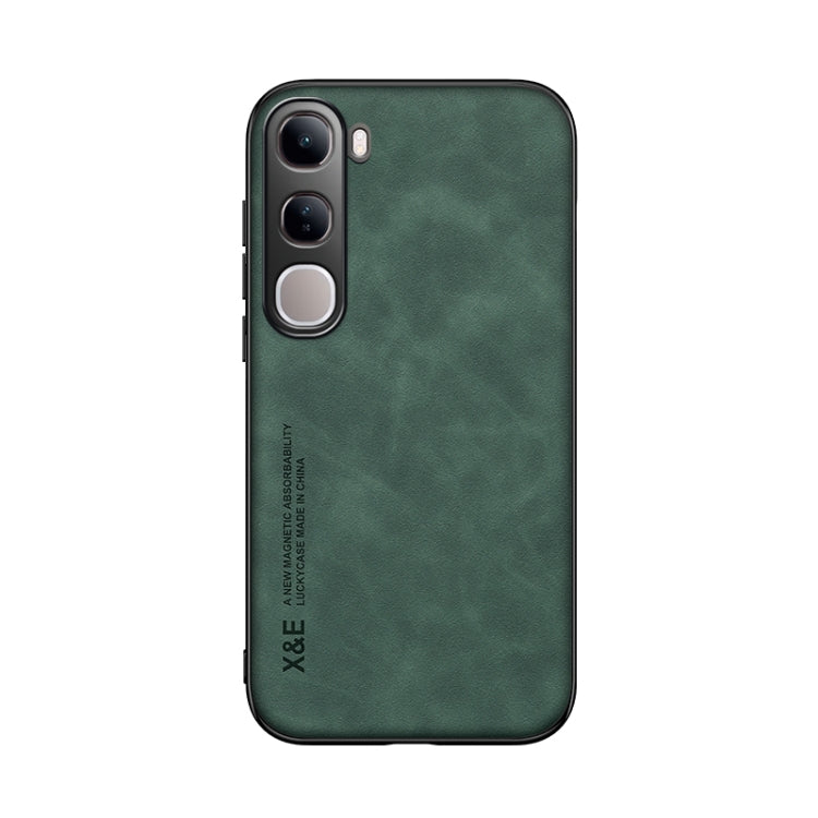 For vivo V40 Lite Skin Feel Magnetic Leather Back Phone Case