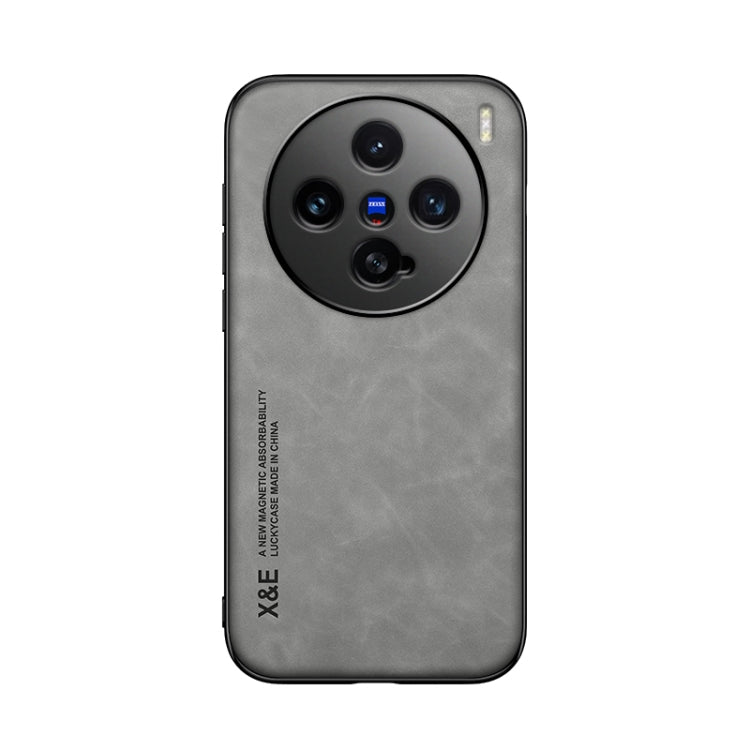 For vivo X200 Pro mini Skin Feel Magnetic Leather Back Phone Case