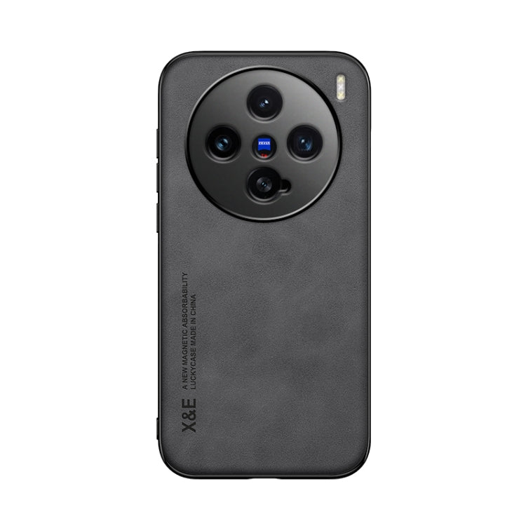 For vivo X200 Pro mini Skin Feel Magnetic Leather Back Phone Case