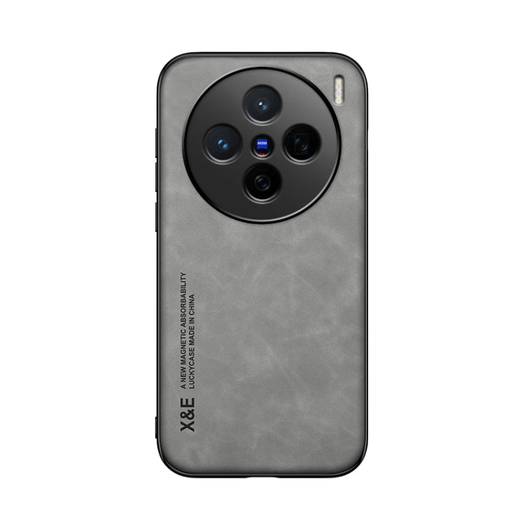 For vivo X200 Skin Feel Magnetic Leather Back Phone Case