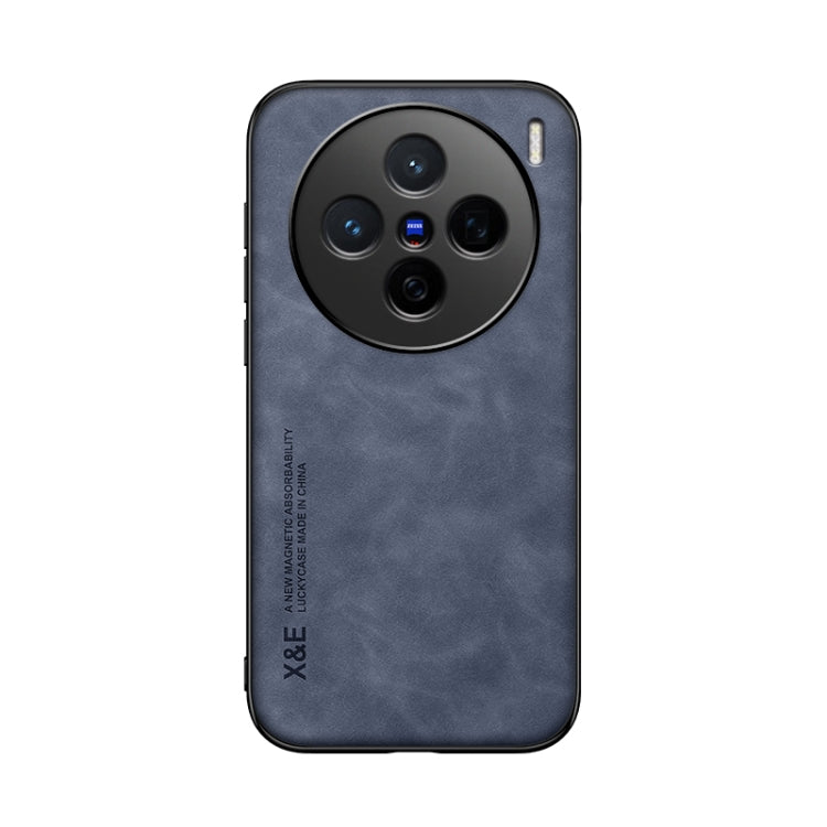 For vivo X200 Skin Feel Magnetic Leather Back Phone Case