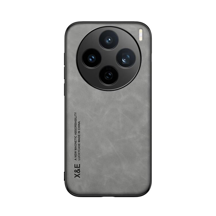 For vivo X200s Skin Feel Magnetic Leather Back Phone Case