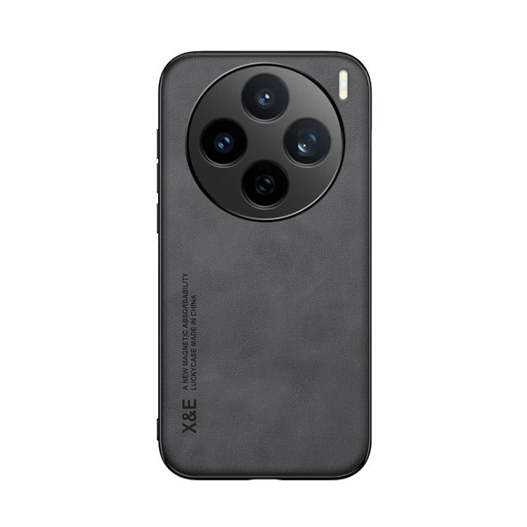 For vivo X200s Skin Feel Magnetic Leather Back Phone Case