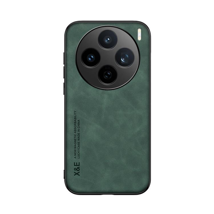 For vivo X200s Skin Feel Magnetic Leather Back Phone Case