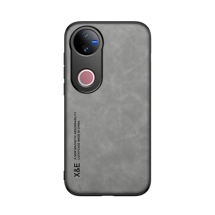 For vivo V50 Skin Feel Magnetic Leather Back Phone Case