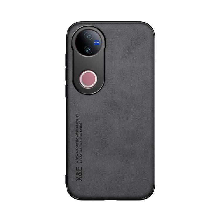 For vivo V50 Skin Feel Magnetic Leather Back Phone Case