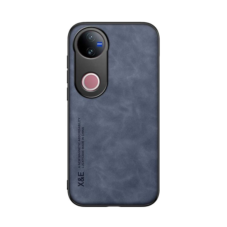 For vivo V50 Skin Feel Magnetic Leather Back Phone Case