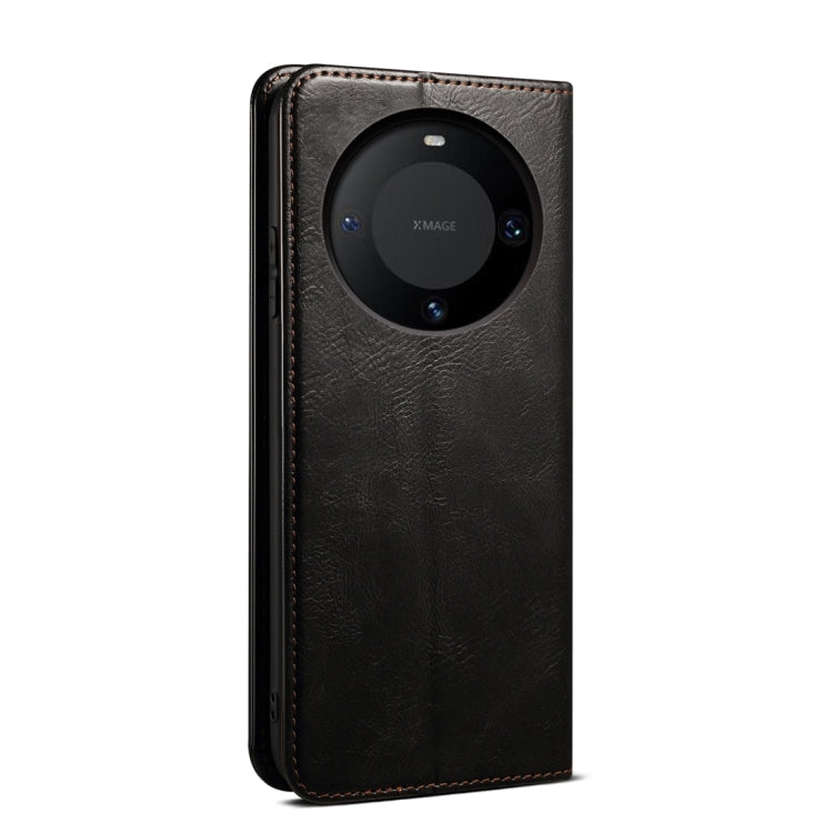 For Huawei Mate 60 Oil Wax Crazy Horse Texture Leather Phone Case