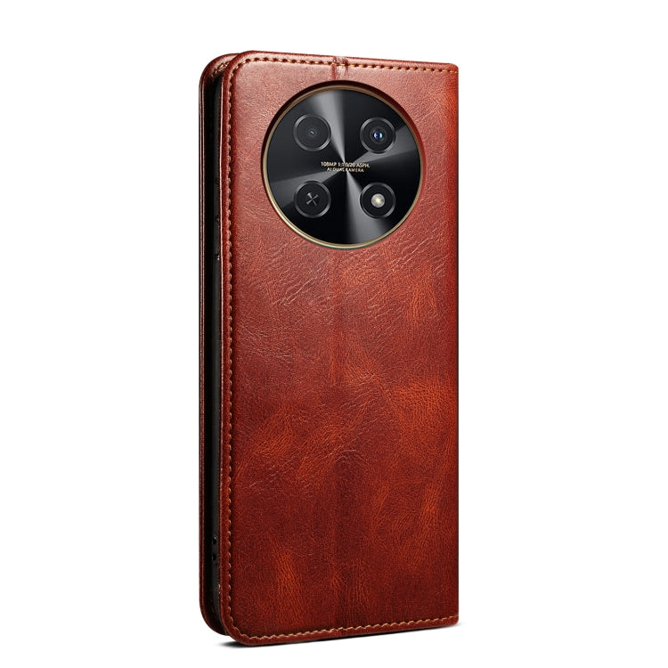 For Huawei nova 12i 4G Global Oil Wax Crazy Horse Texture Leather Phone Case