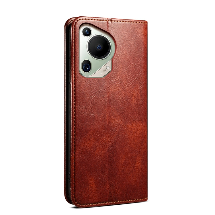 For Huawei Pura 70 Ultra Oil Wax Crazy Horse Texture Leather Phone Case