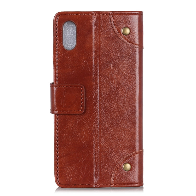 For Xiaomi Redmi 9A Copper Buckle Nappa Texture Horizontal Flip Leather Case with Holder & Card Slots & Wallet