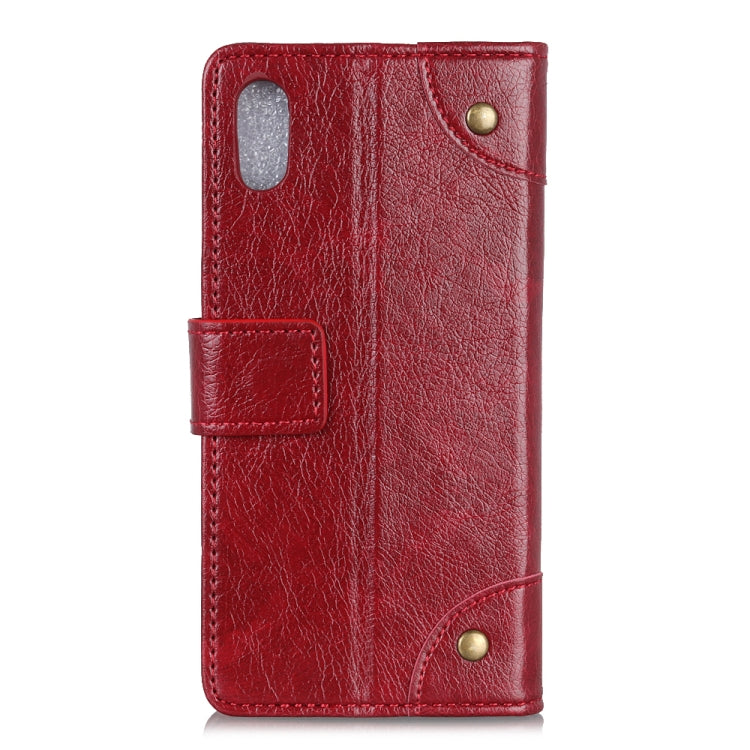 For Xiaomi Redmi 9A Copper Buckle Nappa Texture Horizontal Flip Leather Case with Holder & Card Slots & Wallet