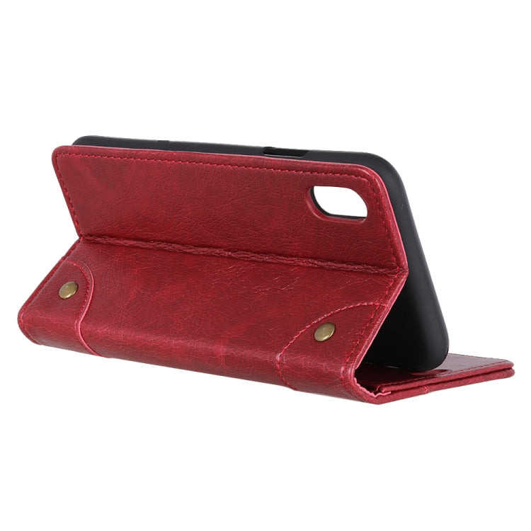 For Xiaomi Redmi 9A Copper Buckle Nappa Texture Horizontal Flip Leather Case with Holder & Card Slots & Wallet