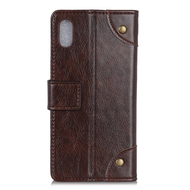 For Xiaomi Redmi 9A Copper Buckle Nappa Texture Horizontal Flip Leather Case with Holder & Card Slots & Wallet