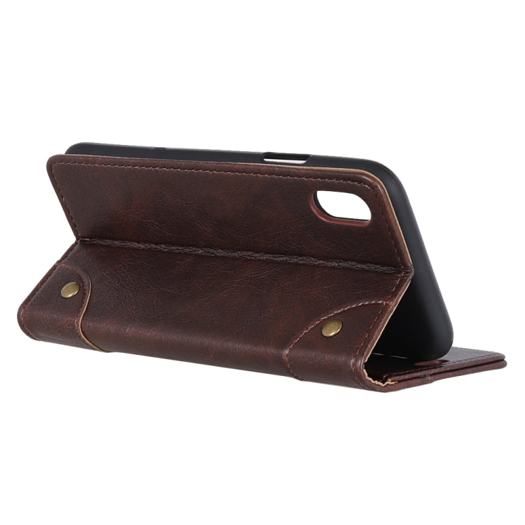 For Xiaomi Redmi 9A Copper Buckle Nappa Texture Horizontal Flip Leather Case with Holder & Card Slots & Wallet