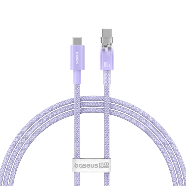 Baseus Explorer Series 100W USB-C / Type-C to USB-C / Type-C Smart Temperature Control Fast Charging Data Cable, Length: