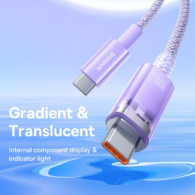 Baseus Explorer Series 100W USB-C / Type-C to USB-C / Type-C Smart Temperature Control Fast Charging Data Cable, Length:
