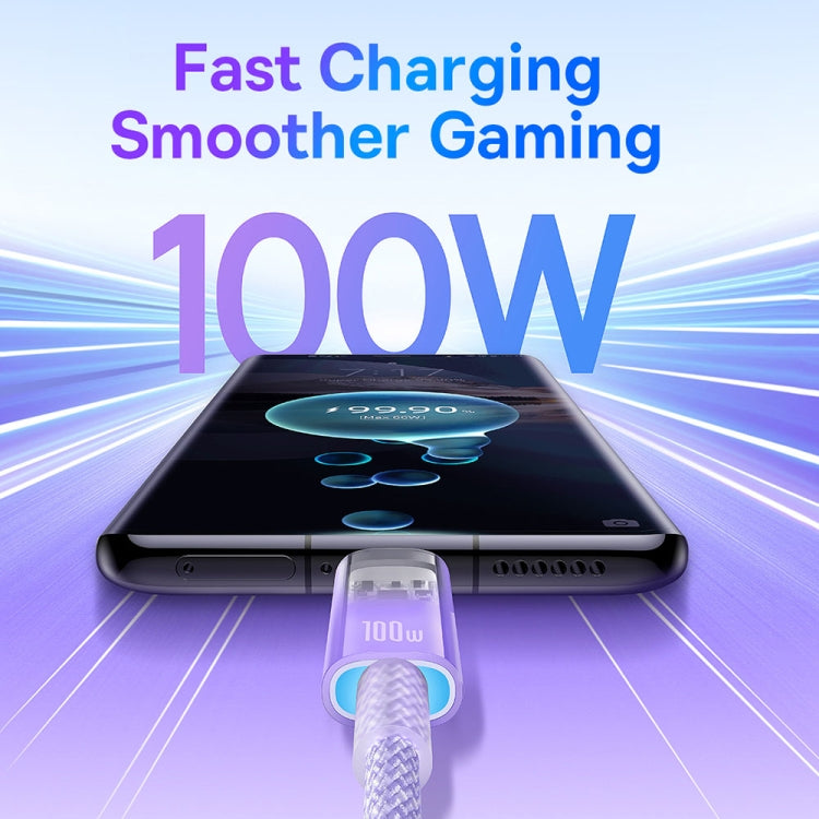 Baseus Explorer Series 100W USB-C / Type-C to USB-C / Type-C Smart Temperature Control Fast Charging Data Cable, Length: