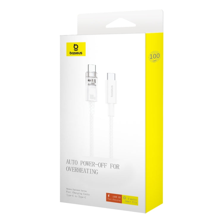 Baseus Explorer Series 100W USB-C / Type-C to USB-C / Type-C Smart Temperature Control Fast Charging Data Cable, Length: