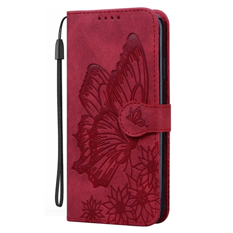For iPhone 15 Pro Retro Skin Feel Butterflies Embossing Leather Phone Case