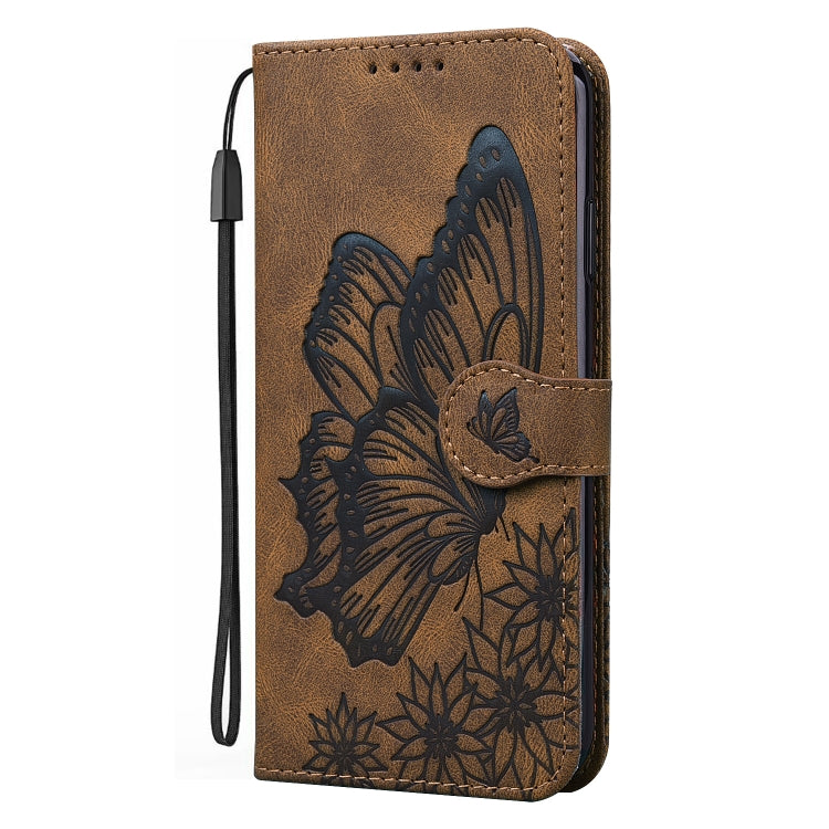 For iPhone 15 Pro Retro Skin Feel Butterflies Embossing Leather Phone Case
