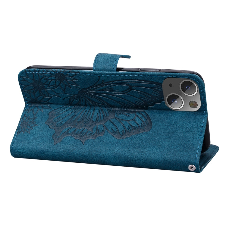 For iPhone 15 Plus Retro Skin Feel Butterflies Embossing Leather Phone Case