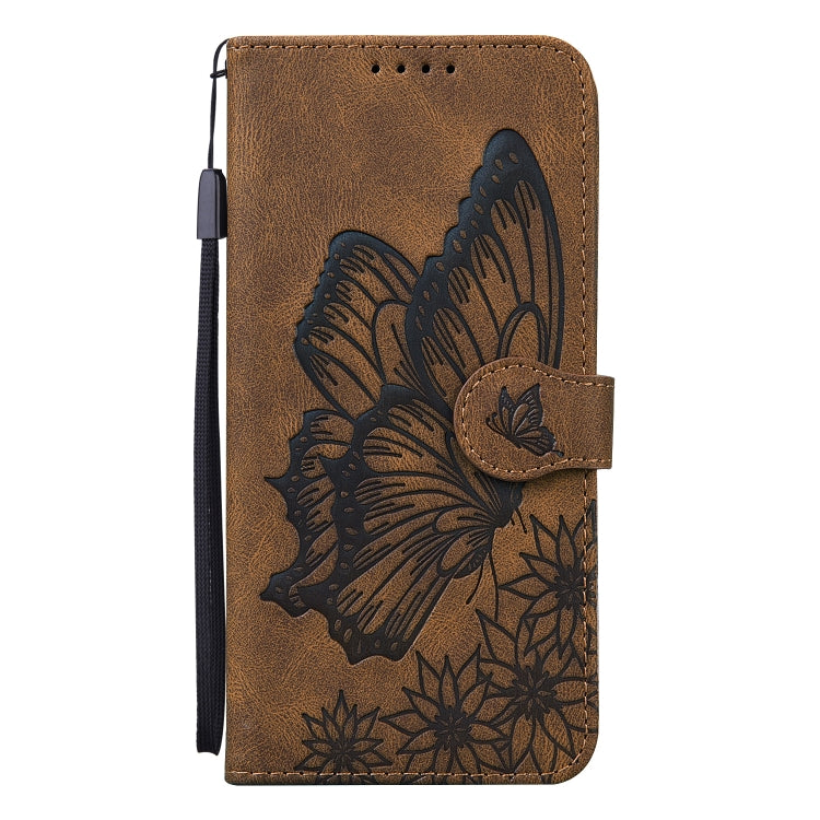 For iPhone 15 Plus Retro Skin Feel Butterflies Embossing Leather Phone Case