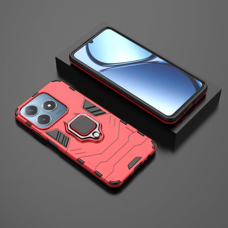 For Realme C63 Shockproof PC + TPU Holder Phone Case