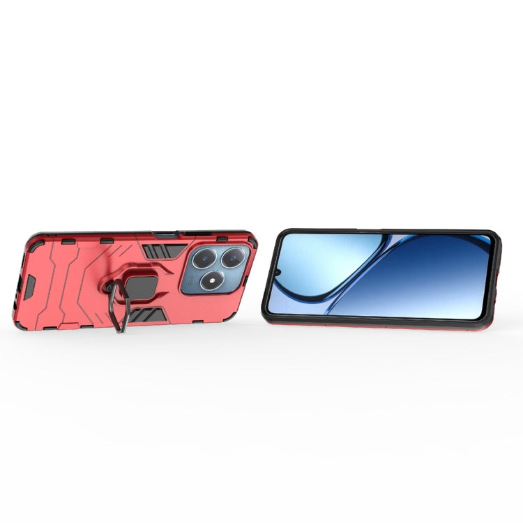 For Realme C63 Shockproof PC + TPU Holder Phone Case