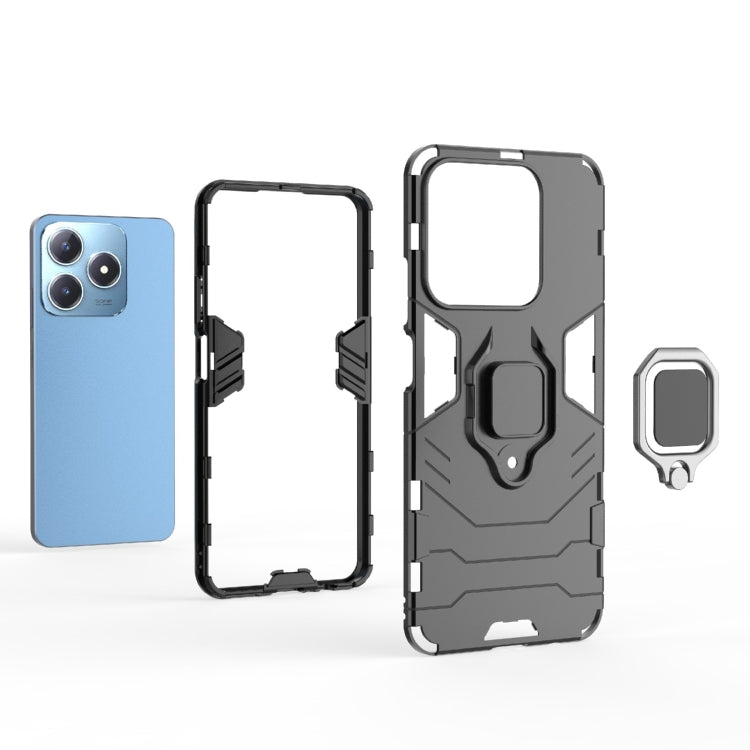 For Realme C63 Shockproof PC + TPU Holder Phone Case