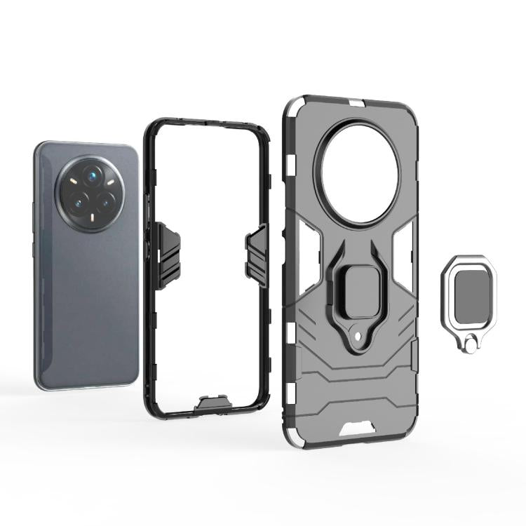 For Realme 14 Pro+ 5G Shockproof PC + TPU Holder Phone Case
