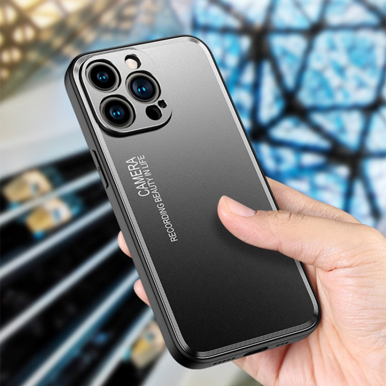 For iPhone 16 Pro Max Frosted Metal Phone Case