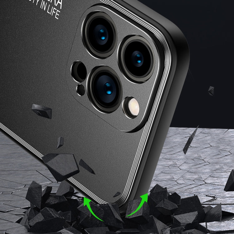 For iPhone 16 Frosted Metal Phone Case