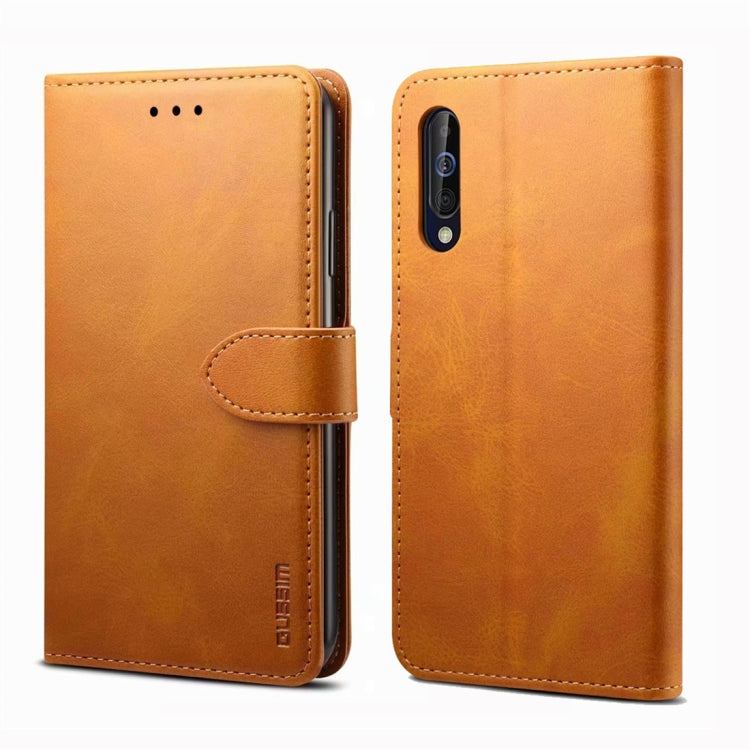 For Samsung Galaxy A70 GUSSIM Business Style Horizontal Flip Leather Case with Holder & Card Slots & Wallet