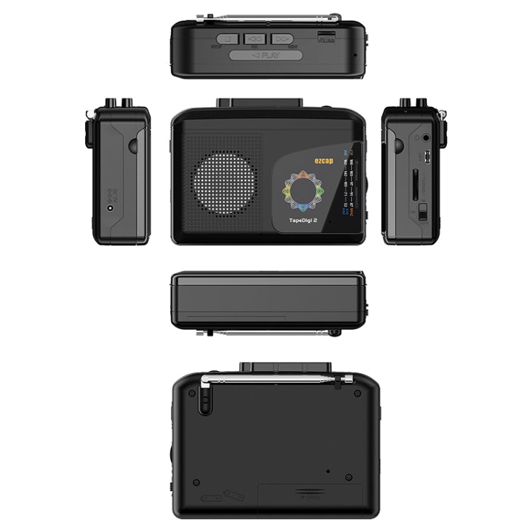 Ezcap 246 TapeDigi 2 Portable USB Cassette Tape Converter Player Support AM / FM Radio