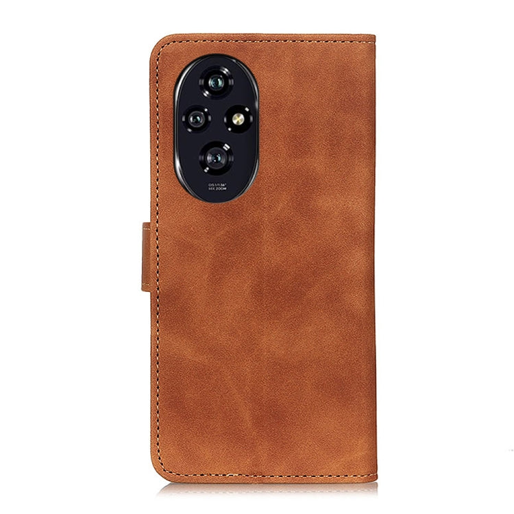 For Honor 200 Pro KHAZNEH Retro Texture Flip Leather Phone Case