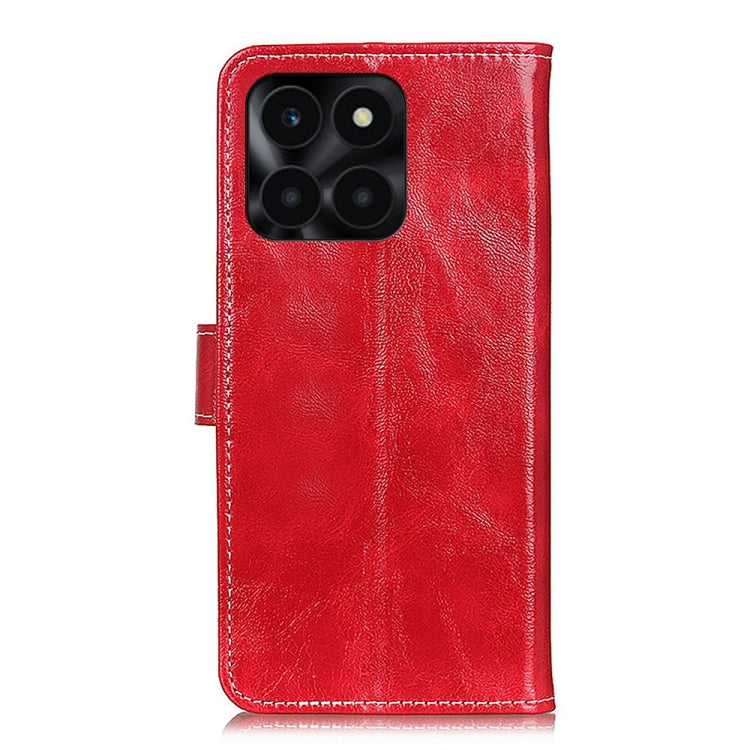 For Honor X6a Retro Crazy Horse Texture Flip Leather Phone Case