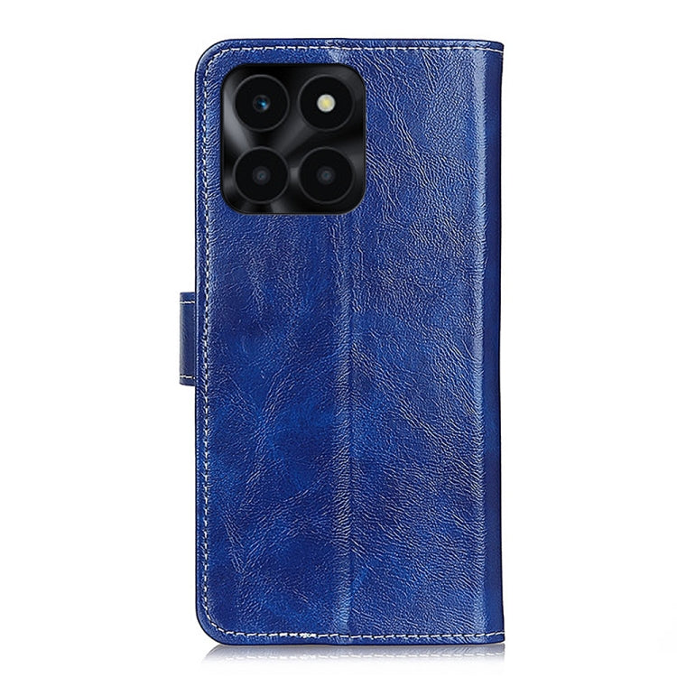 For Honor X6a Retro Crazy Horse Texture Flip Leather Phone Case