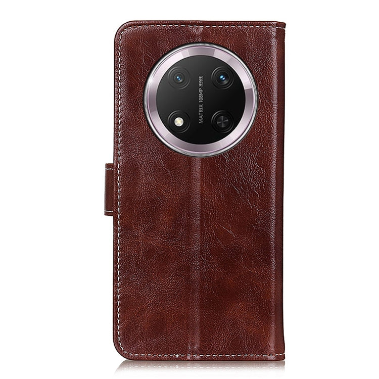 For Honor X9c Retro Crazy Horse Texture Flip Leather Phone Case