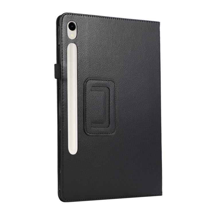 For Samsung Galaxy Tab S11 Litchi Texture Leather Tablet Case with Holder