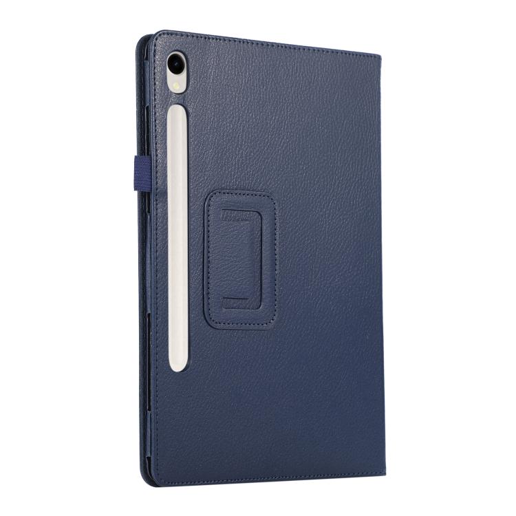 For Samsung Galaxy Tab S11 Litchi Texture Leather Tablet Case with Holder