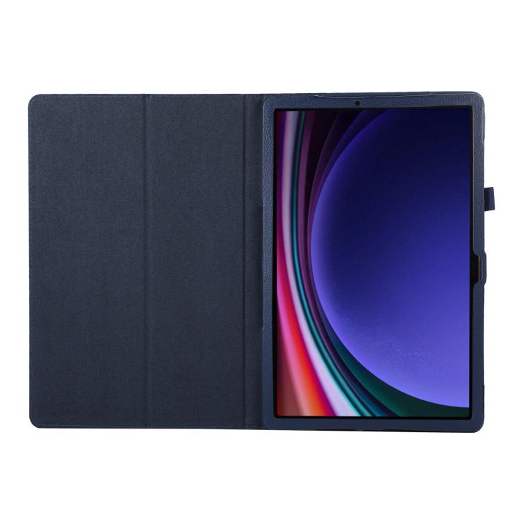 For Samsung Galaxy Tab S11 Litchi Texture Leather Tablet Case with Holder