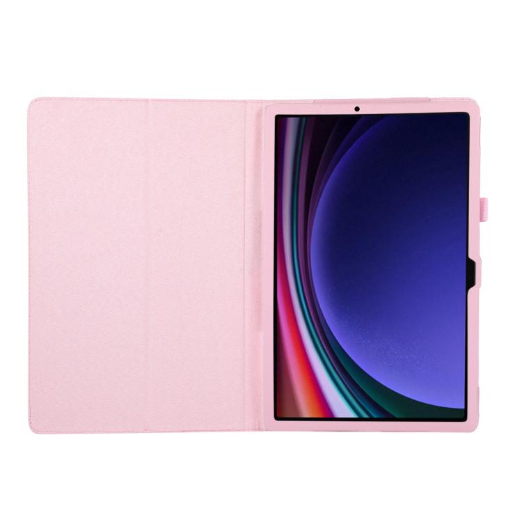 For Samsung Galaxy Tab S11 Litchi Texture Leather Tablet Case with Holder