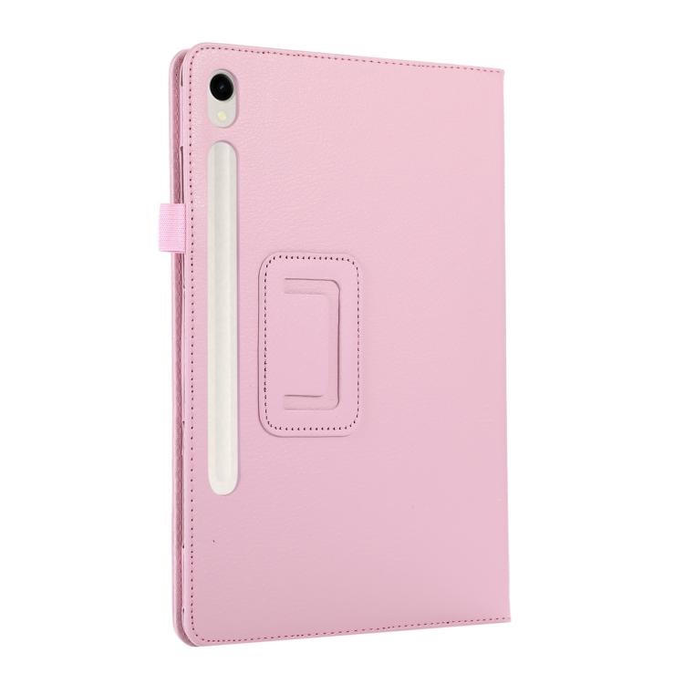 For Samsung Galaxy Tab S11 Litchi Texture Leather Tablet Case with Holder