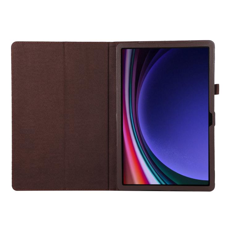 For Samsung Galaxy Tab S11 Litchi Texture Leather Tablet Case with Holder