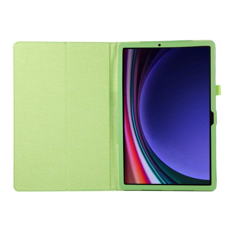 For Samsung Galaxy Tab S11 Litchi Texture Leather Tablet Case with Holder