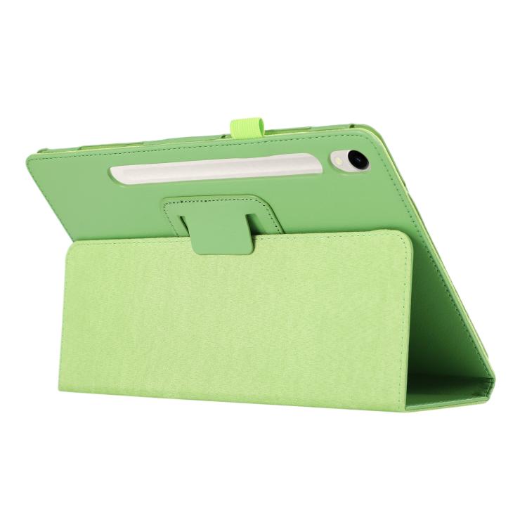 For Samsung Galaxy Tab S11 Litchi Texture Leather Tablet Case with Holder