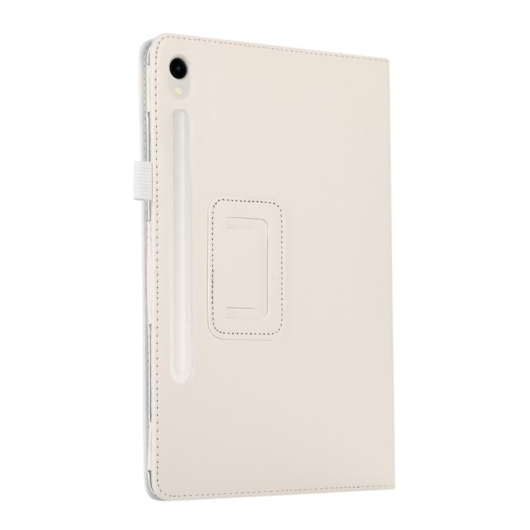 For Samsung Galaxy Tab S11 Litchi Texture Leather Tablet Case with Holder