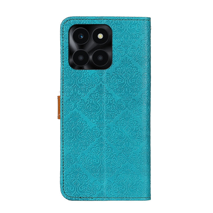 For Honor X6a European Floral Embossed Leather Phone Case
