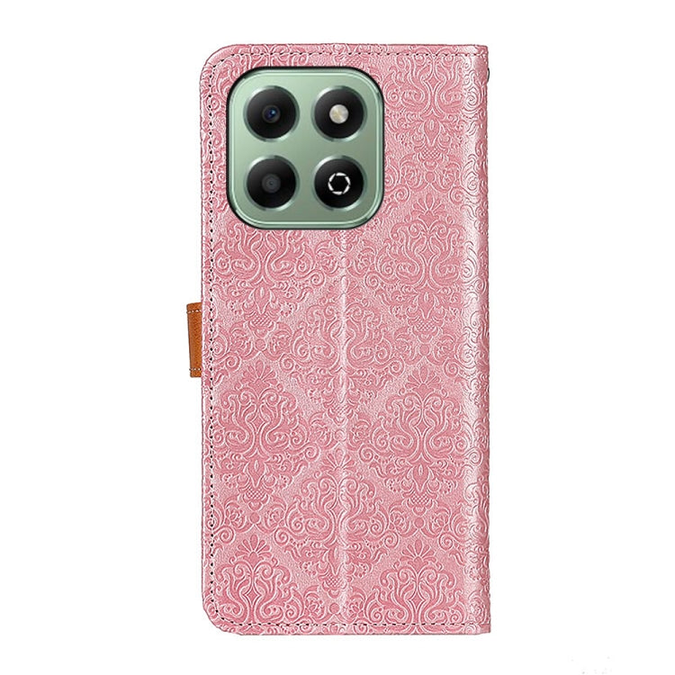 For Honor X6b European Floral Embossed Leather Phone Case